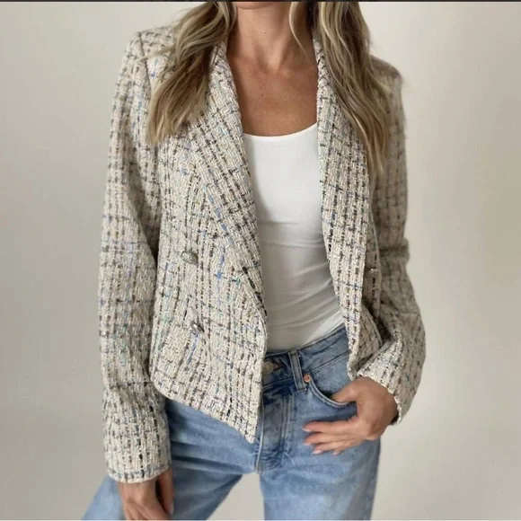 Women’s Six/Fifty - Katy Tweed Textured Blazer - Picture 14 of 15